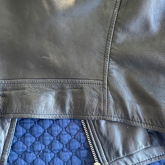 Black Leather Motorcycle Jacket from Gap - Picture 7 of 14